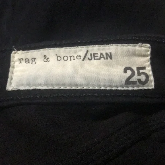 Rag & Bone Mid Rise "Black Plush" Leggings Jeans Size 25!! - Picture 10 of 11